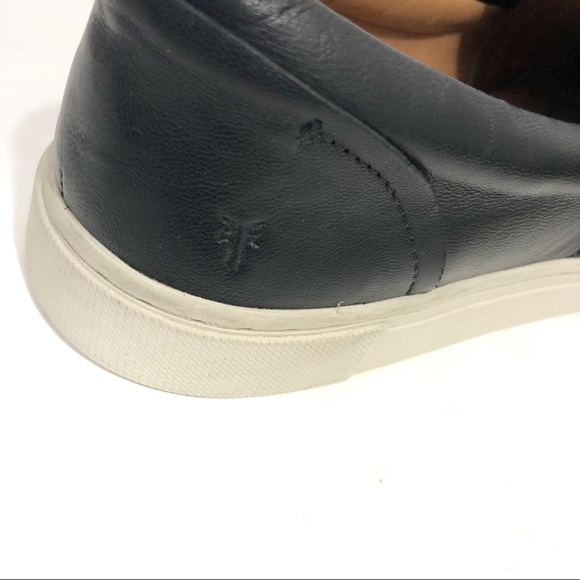 Frye mens Ivy slip on sneakers black leather - Picture 5 of 7